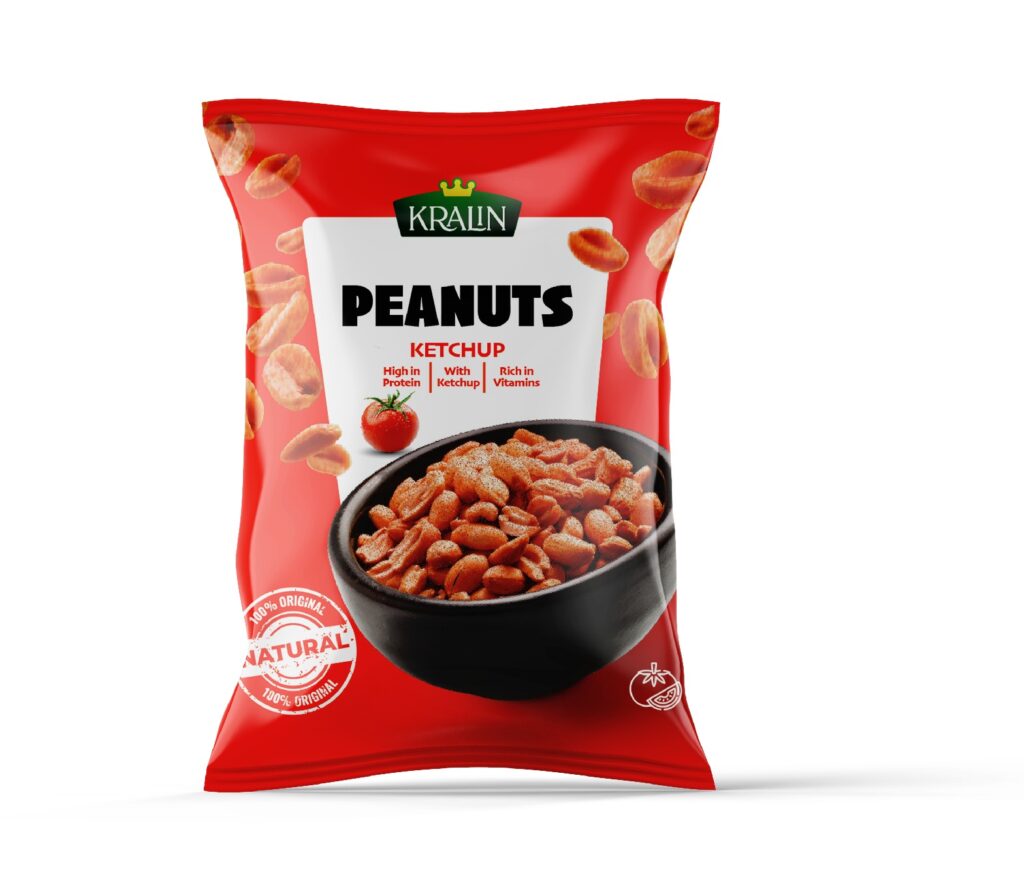 Roasted peanut with ketchup