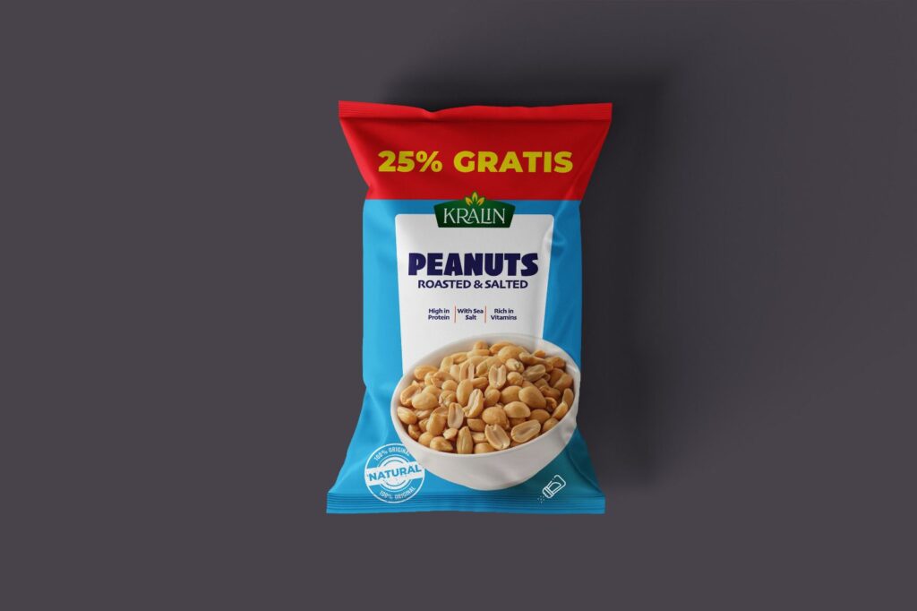 Rosted peanut with salt 25%  Gratis